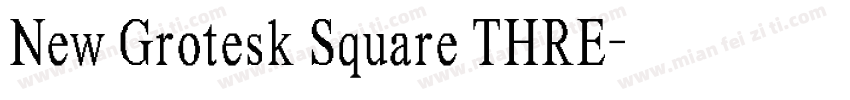 New Grotesk Square THRE字体转换